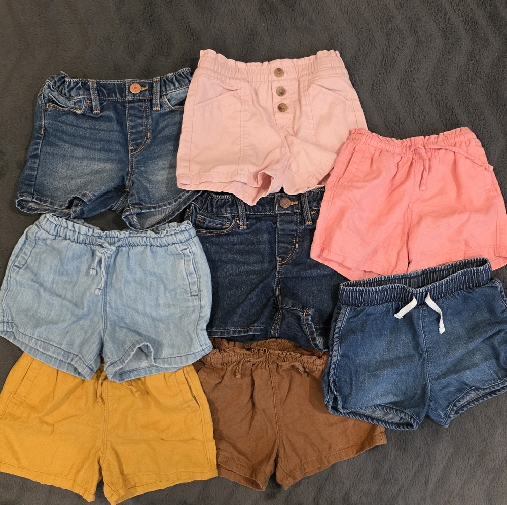 Old Navy And Cat and Jack Blue and Pink Casual Shorts Collection
